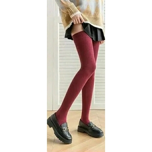 最新ver 赤茶 全長90cmXL 滑り止め付 スーパーロング サイハイソックス ニーハイより確実にロング 実寸 コスプレ 女装等 舞台用