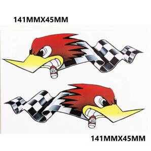 左右2p GW90-04 特価 ヴィンテージスタイル Clay Smish クレイスミス Mr. Horsepower ステッカー ダメージ加工 レトロ ガレージ デカール