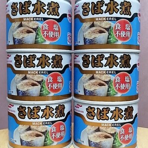 送料無料●6缶×190g●食塩不使用さば水煮●マルハニチロ●さば缶●国内生産●国産さば●冷や汁●非常食●保存食●備蓄●サバ缶