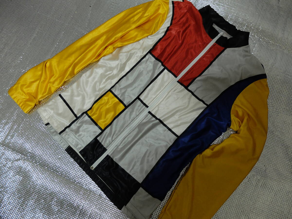 モンドリアン サイクリングジャージ クレイジーパターン マルチカラー sサイズ 