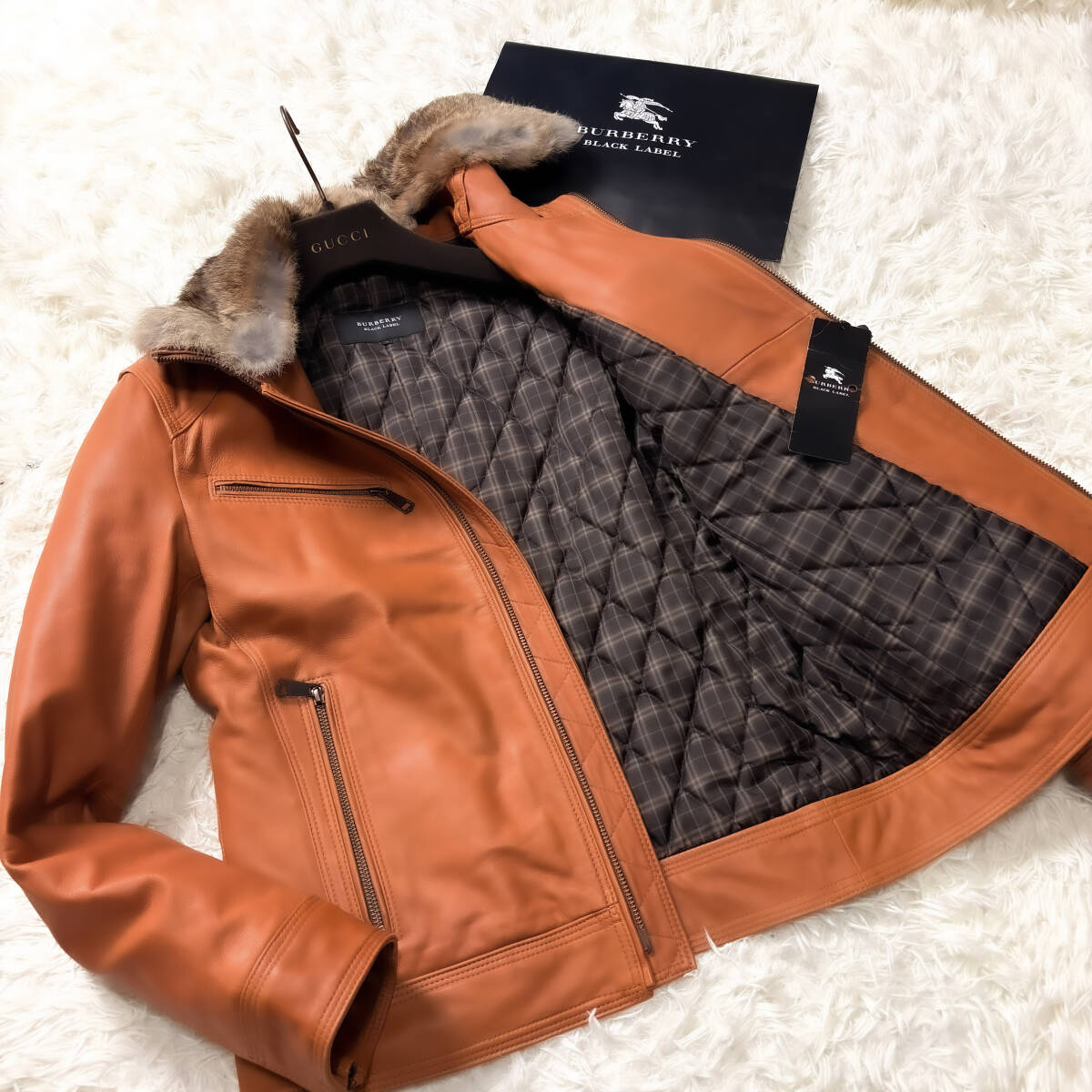 【正規品】美品　Burberry バーバリー　ブラウン　革ジャケット 38 2025年最新】Yahoo!オークション -バーバリー 革ジャケットの