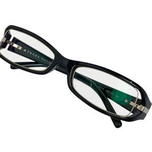 プラダ PRADA メガネフレーム スクエア VPR 10I 度入りレンズ ブラック size 52□19 1AB-101 130