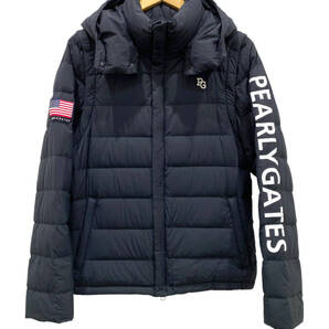 パーリーゲイツ PEARLY GATES 2way ダウンジャケット ダウンベスト 053-0220027 ナイロン ジップ ネイビー size 4 メンズ