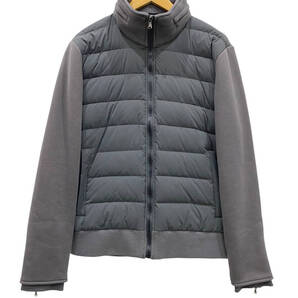ジェームスパース JAMES PERSE YOSEMITE マテリアルミックス ダウンジャケット スウェット 切替 ジップ グレー size 1 メンズ