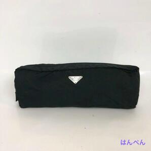 PRADA プラダ ポーチ 小物入れ 化粧ポーチ コスメポーチ バッグインバッグ ブラック レディース ブランド USED ファスナー硬い 正規品