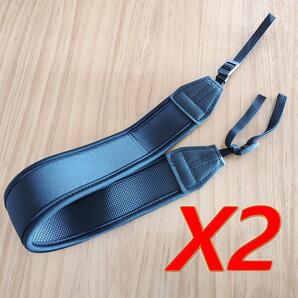 カメラストラップ 2本 厚手 厚口 負担軽減 長さ調節可能 一眼レフ ネオプレーン 匿名OK追跡付送料無料