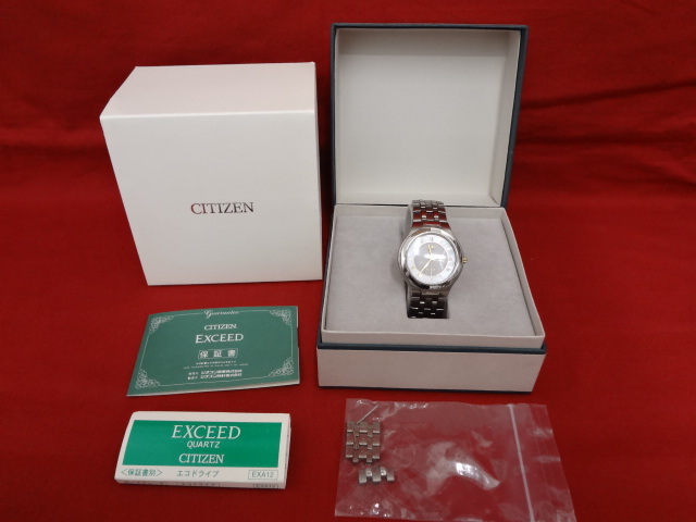 シチズン♥電波 ソーラー 腕時計 エクシード 箱 美品 CITIZEN 刻印あり Yahoo!オークション -「(citizen シチズン) (箱 ハコ ケース