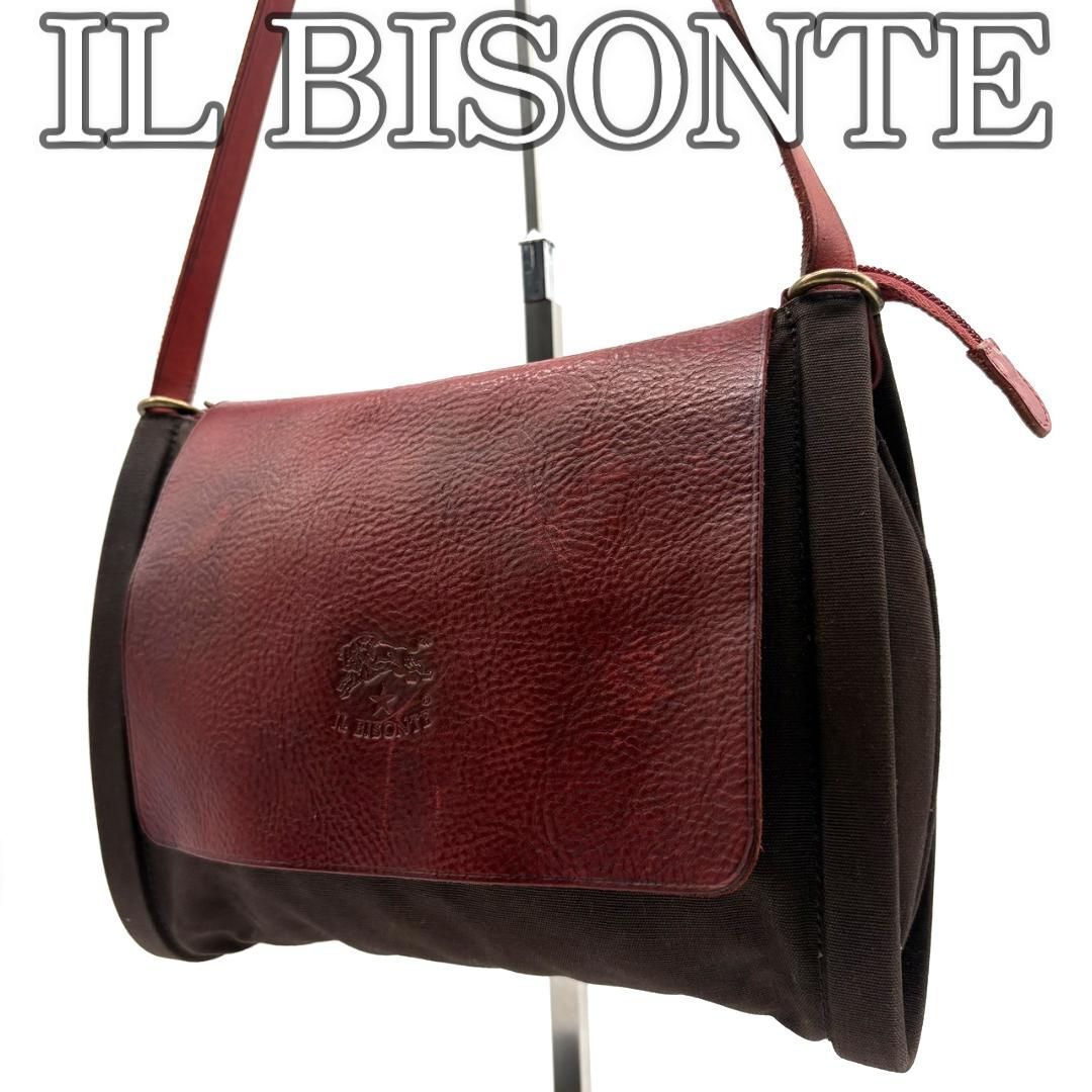 【新品未使用】IL BISONTE レッドレザーショルダーバッグ イル ビゾンテ IL BISONTE ショルダーバッグ （RED） - ファッション
