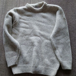 <未使用> ノルウェー 高品質ウール専門ブランド DEVOLD メンズLサイズ ウール100% 極暖 セーター 色:ライトグレー