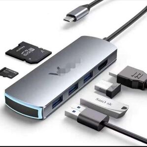 6 in 1 USB C ハブ USB3.0データ SD / TFカードリーダー