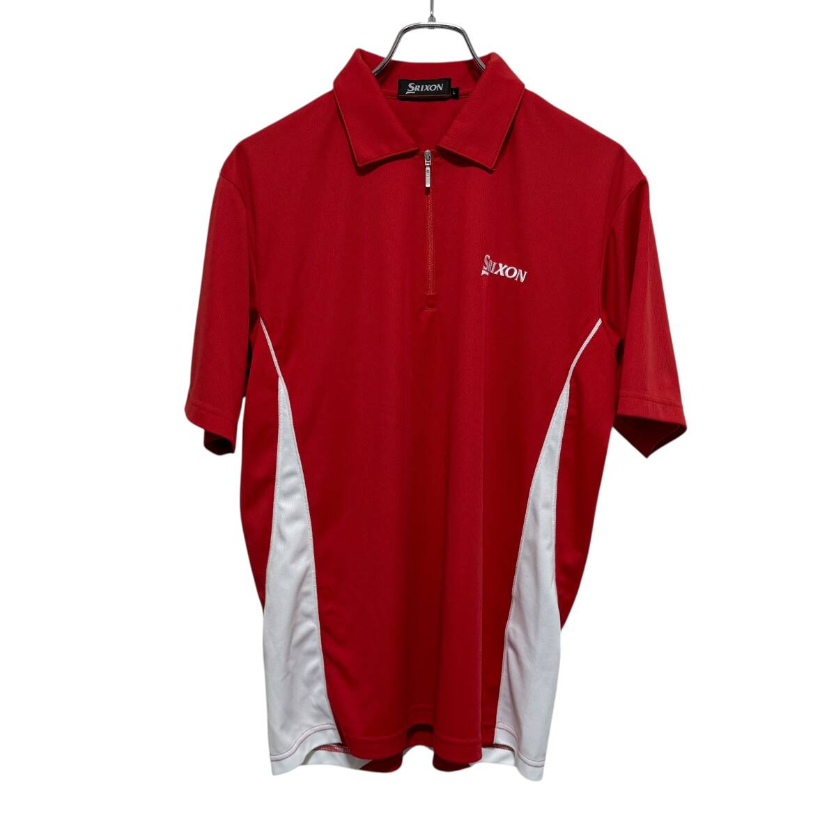 SRIXON Srixon полиэстер половина Zip рубашка L красный мужской Golf одежда стоимость доставки 185 иен 25-1112
