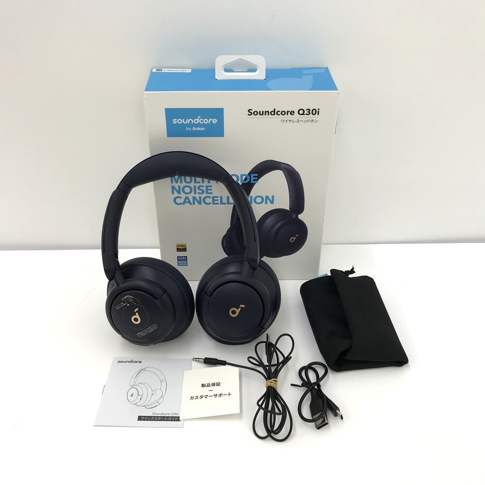 �􁜁y�����z�y60�z���Õi Anker �A���J�[ SOUNDCORE Q30i ���C�����X�w�b�h�z�� �l�C�r�[ Bluetooth5.3 ����m�F��