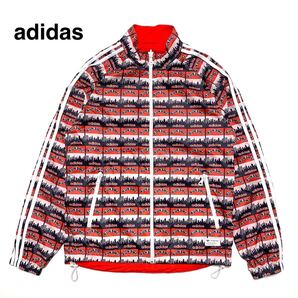 ☆美品 adidas アディダス RUN-DMC リバーシブル ナイロン トラックジャケット M オールドスクール 古着 ヴィンテージ vintage ジャージ