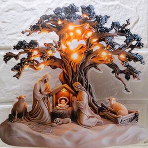 2D・キリスト生誕・クリスマス・立体描法のアクリルスタンド・出窓装飾・内から外から綺麗・サンキャッチャー・小型水槽のオブジェにも