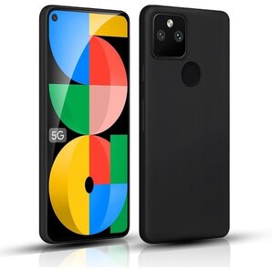 Google Pixel 5 ケース マットブラック 止 滑り止め TPUケース 指紋防止 ワイヤレス充電対応 1300