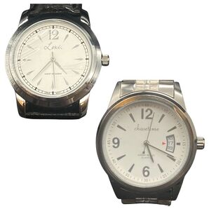250205【腕時計】未使用 まとめて2種2本セット 電池交換済み メンズ Lexi レキシー LM-002 チェイスタイム chasetime CTG-015 1/2
