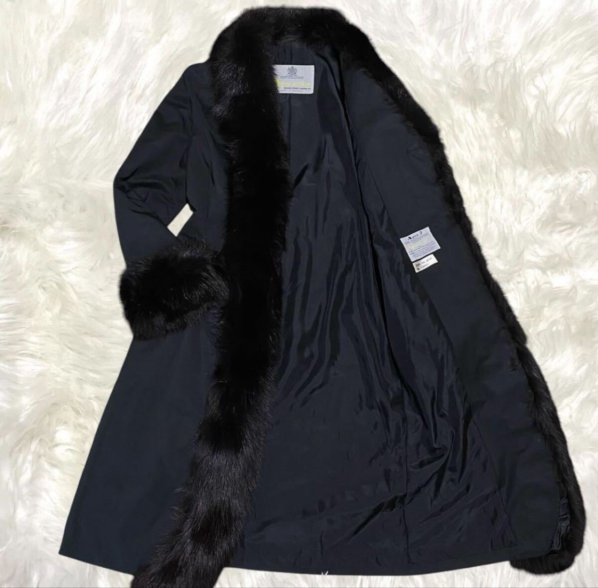 アクアスキュータム　Aquascutum ファーコート　Y2K レディース　ロン