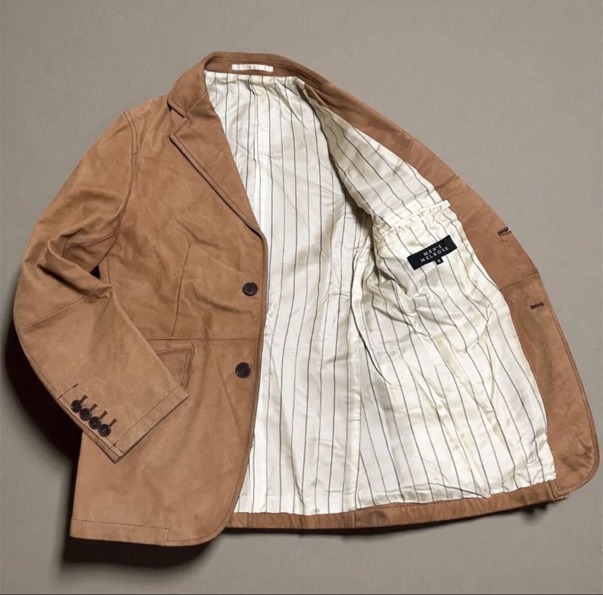 メンズメルローズ　Men's MELROSE テーラードジャケット　レザー　本革