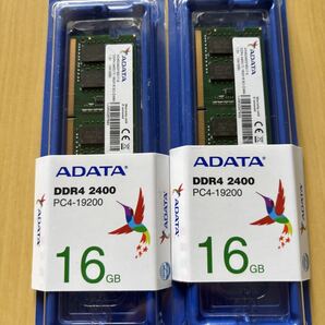 ADATA DDR4 2400 PC4-19200 16GB 2枚セット=32GB【ほぼ未使用】