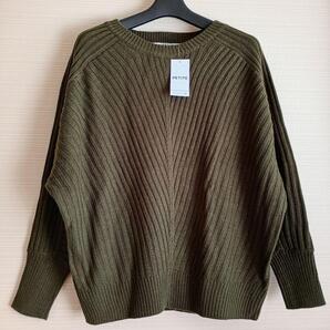 英国インポート ドルマンニット DOROTHY PERKINS カーキ UK12 イギリス ドロシーパーキンス リブニット 長袖