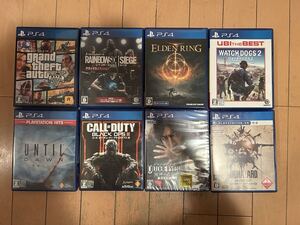 PS4 ゲームソフト まとめ売り PlayStation4 グランドセフトオートV UNTILDAWN ELDENRING Cod バイオハザード7 WATCHDOGS2