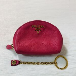 PRADA プラダ 小銭入れ コインケース 小物入れ チャーム ピンク 人気 ポーチ レザー サフィアーノ