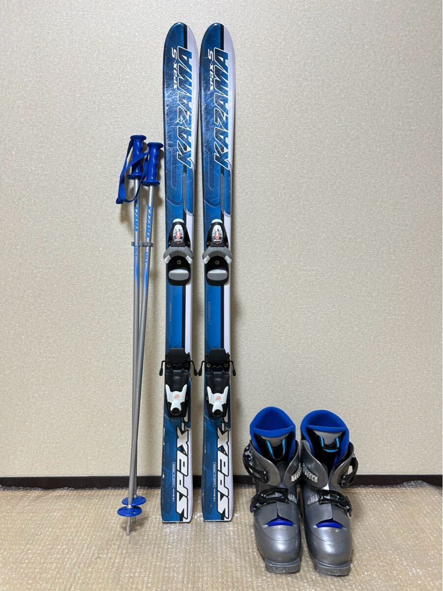 メンテ済 120cm 靴21cm STREULE 子供用スキーセット 中古 メンテ済 120cm 靴21cm STREULE 子供用スキーセット 中古 スキー