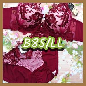 B85041-P B85/LL【新品 インナー レディース ブラ・ショーツセット B85カップ LLサイズ ワイン】
