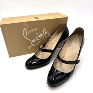 * 箱付 イタリア製 '高級感溢れる' Christian Louboutin クリスチャンルブタン 本革 メリージェーン / ヒール パンプス EU37.5 23.5~24cm