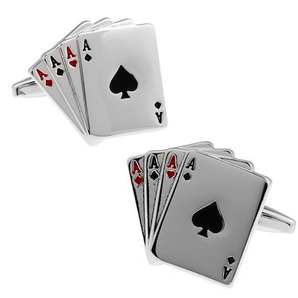 カフス カフスボタン カフリンクス トランプ フォーカード エース k167
