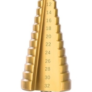 ステップドリル4~32☆インパクト ドライバー ☆六角軸 HSS鋼