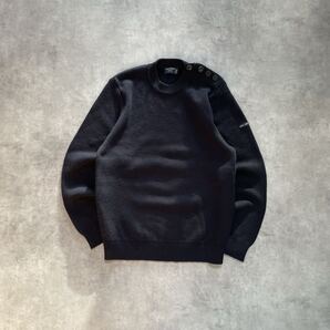 SAINT JAMES CANCALE セントジェームス 肩ボタン ウールニット セーター ネイビー