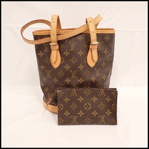 ●ジャンク●Louis Vuitton ルイヴィトン モノグラム バケットPM バッグ M42238 ※ベタ有