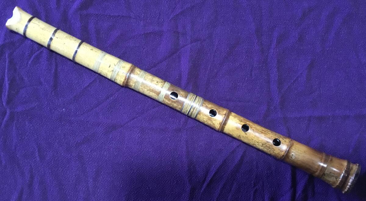 虎杢 尺八(木製) 琴古流 2つ折 1尺8寸管 キャップ付 時代和楽器 虎杢 尺八 琴古流 2つ折 1尺8管 キャップ付 和楽器