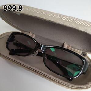 希少 999.9 NPM-12 フォーナインズ サングラス 度入り グレー 眼鏡 ネオプラスチック メタルテンプル