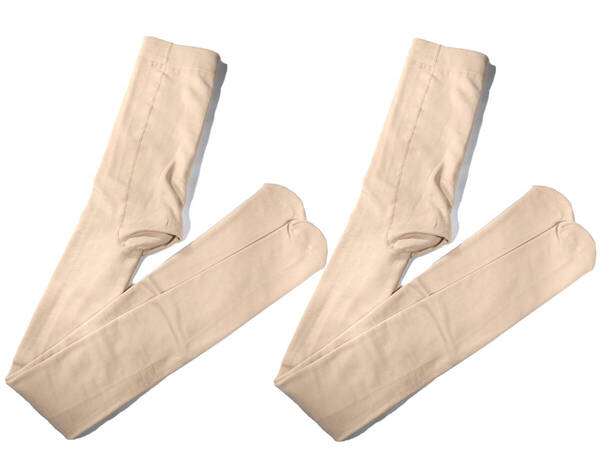 新品 ThreeHeart あったか裏起毛タイツ ベージュ 2枚セット LL-3Lサイズ 厚手 160デニール パンスト ストッキング