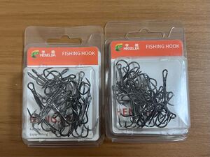 No.97 #6 40本セット 高炭素鋼 ソルト 対応 トリプル トレブル フック ルアー シーバス 青物 メタルジグ