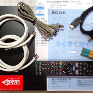 SONY BD/DVDレコ-ダ-BDZ-RX55,BDZ-EX200動作品のHDD2TB換装,2番組同時録画/録画SD画質500hに4倍増,録画ダビング再生/市販BD DVD CD再生快調