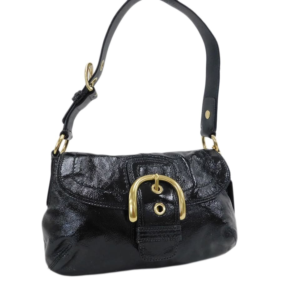 美品◎ コーチ ソーホー 肩かけ可 ワンショルダーバッグ 黒 キャンバス レザー 極美品 コーチ coach ソーホー ワンショルダーバッグ ブラック レザー