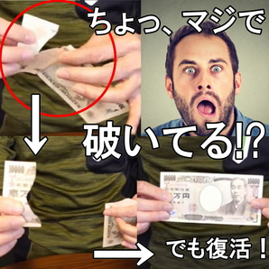 TRM10【トーン&レストアwithマネー】★究極の紙幣破りマジック!絶対オススメのお札が復活する手品!