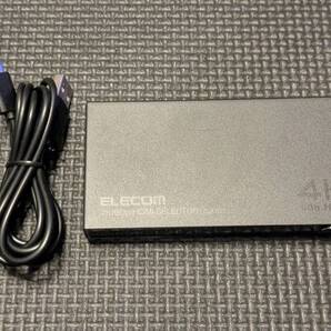 ◎0711u0637 エレコム HDMI切替器 (セレクター) 3入力1出力 4K(4096×2160)60Hz 選べる自動・手動切替機能 ブラック DH-SW4KB31BK/E