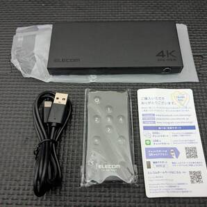 ◎0711u1026 エレコム HDMI切替器 (セレクター) 4入力1出力 4K(4096×2160)60Hz 選べる自動・手動切替機能 ブラック DH-SW4KB41BK/E
