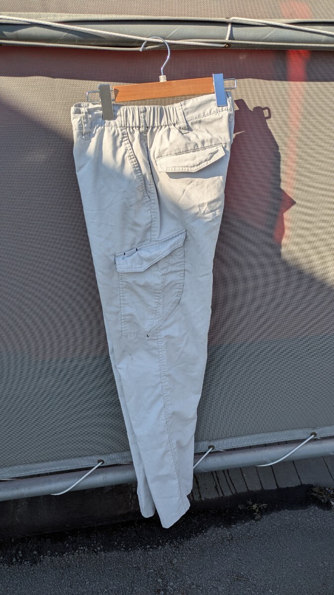 カーゴパンツ／作業ズボン 白／ウエスト８４〜９４／股下７６