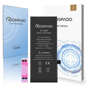 For iPhone SE3 バッテリー 単品 標準容量 交換ビデオ 2018mAh PSE準拠 Kospaoo/iPower 互換 Li-ion Battery 交換 修理