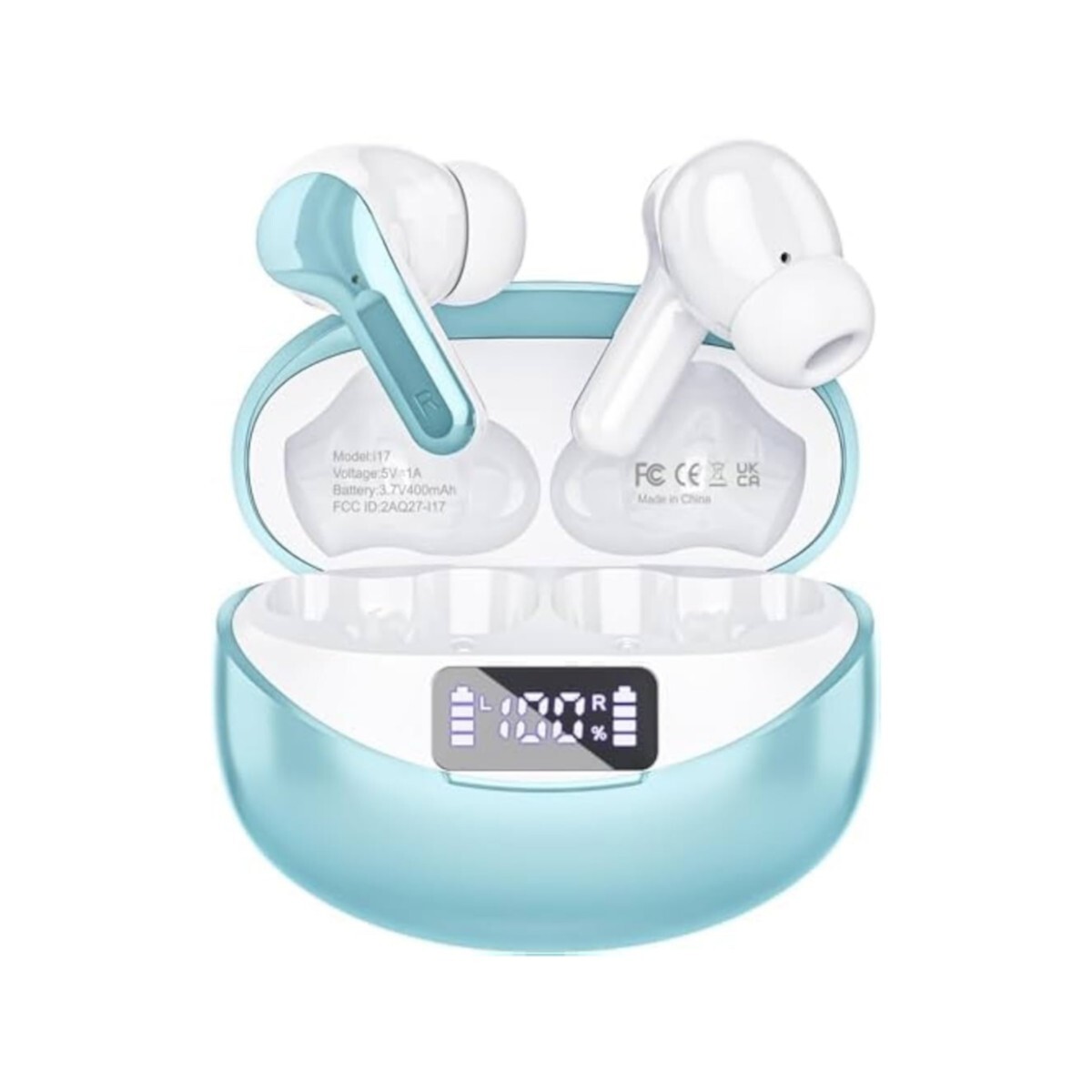 ワイヤレスイヤホン Bluetooth5.3 ヘッドホン 50時間再生 LEDデ