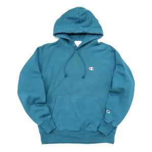 CHAMPION チャンピオン REVERSE WEAVE リバースウィーブ パーカー スウェット 青 単色タグ 復刻 トレーナー メンズ M 古着 目つき 目あり
