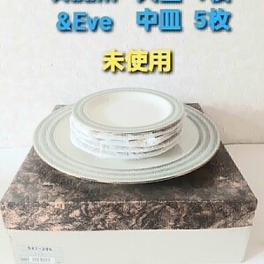【送料込】Adam & Eve 食器セット アダム&イブ 大皿1枚 中皿5枚 未使用 たち吉 ディナープレート フルーツ 来客用 大人数 取り皿
