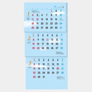 〈三ヶ月〉空色3ヶ月eco(TD-789)2026年カレンダー