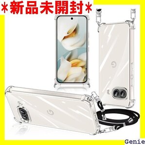 Google Pixel 9A ケース クリア ショル 長さ調整可能 取り外し可能 ワイヤレス充電対応 クリア 54