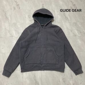 GUIDE GEAR ガイドギア ジップパーカー SWEAT HOODIE スウェット パーカー フード 00s ヴィンテージ アウトドア USA企画 肉厚 L 玉bk1006